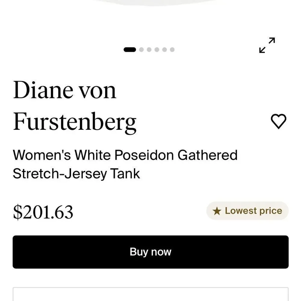 Diane Von Furstenberg Poseidon Gathered Tank Ivory